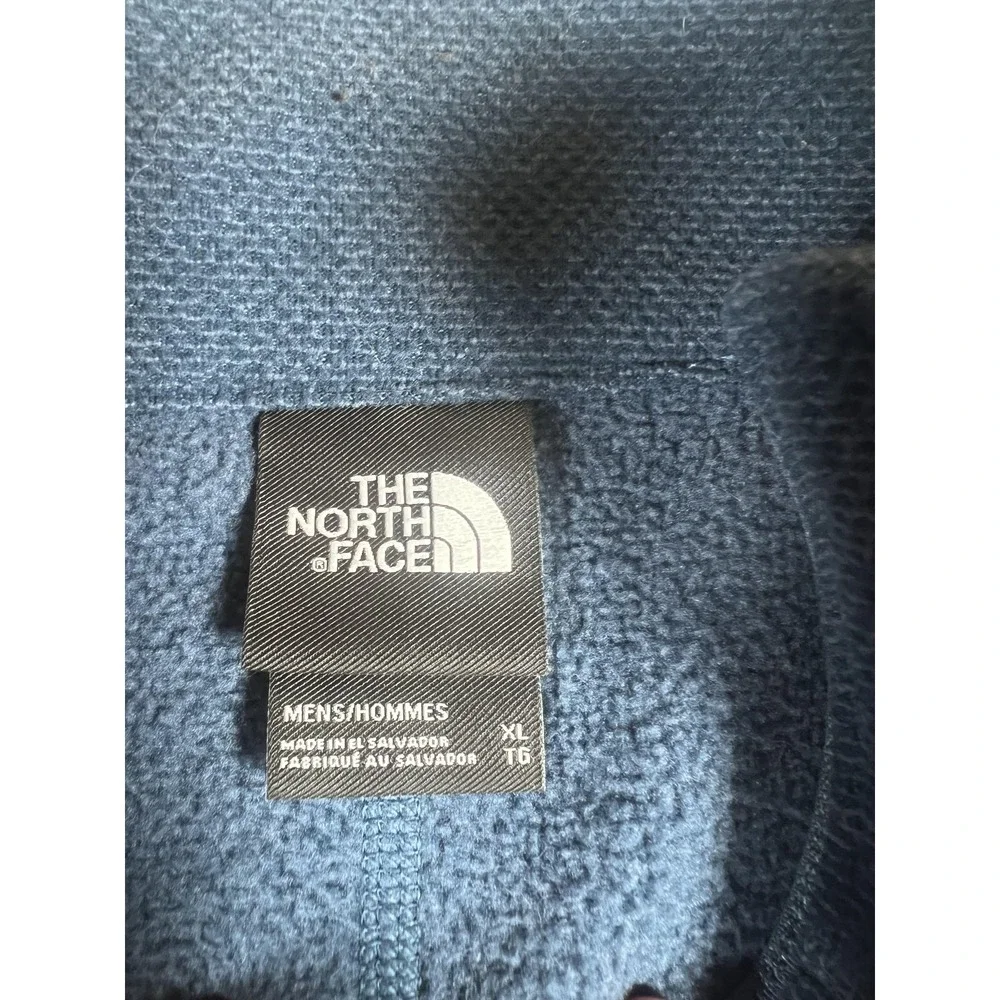 The North Face Pullover Mens‎ XL Blue 1/4 Zip Fleece Performance Hiking Top